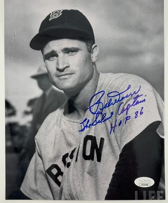 ⚾ Bobby Doerr Signed Red Sox 8x10 Photo Inscribed "HOF 86" & "The Silent Captain - Image 1 of 2