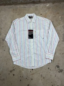 South Pole Nwt Y2K Vintage Button Up Shirt Size Large Colorful Stripped G - Picture 1 of 6