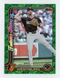2025 Topps Series 1 #142 Jordan Westburg Spring Training Green Foilboard /99 - Picture 1 of 2