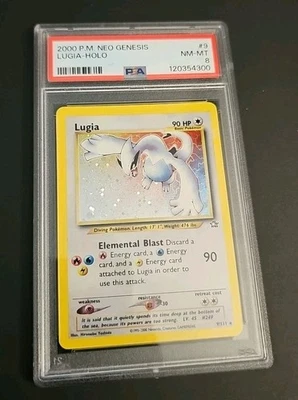 2000 LUGIA HOLO RARE NEO GENESIS POKEMON TCG PSA 8 NEAR MINT-MINT #9/111 - Image 1 of 2