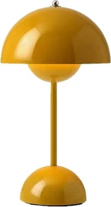 Wiederaufladbare senfgelbe Pilz Tischlampe - kabellose Lampe - Bild 1 von 4