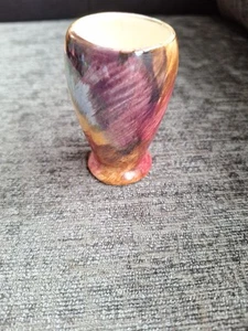 Vintage alte Hofware Glanzware handbemalte Vase 3" England - Bild 1 von 8
