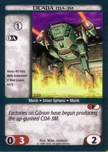 Cicada (CDA-3M) - Unlimited - Battletech CCG - Picture 1 of 6