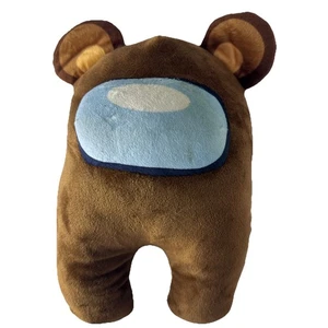 Peluche usato Among Us amico orso marrone crewmate bambola 12" cuscino morbido gioco buono. - Foto 1 di 4
