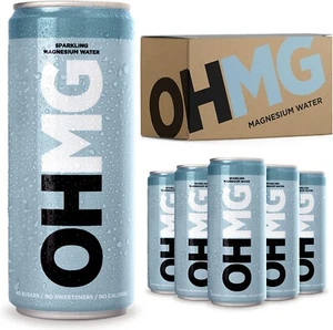 OHMG Sparkling Magnesium Water | 12 Cans x 330ml Sparkling Water | Zero Calories - Picture 1 of 4