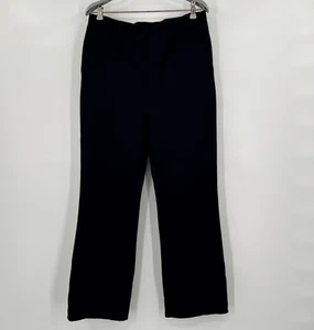Quince Women's Navy Blue Ultra-Stretch Ponte Pants Boot Cut sz M Petite 30" - Picture 1 of 4