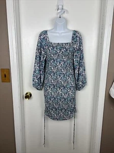 Nuevo con etiquetas Vestido Jessica Simpson Para Mujer Talla Pequeña Azul Púrpura Blanco Floral 100% Rayón - Imagen 1 de 17