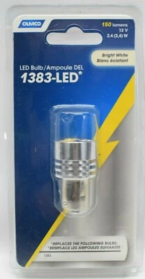 Camco Single 54616 1383-LED 150 lúmenes autocaravana cámper bombilla 2,4 vatios Foto 1 de 3