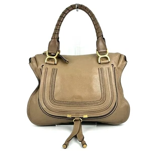 Chloe Marcie Shoulder Hand Bag Medium Leather Hazelnut Brown #A339 - Picture 1 of 24