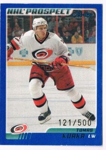 2003-04 O-PEE-CHEE BLUE TOMAS KURKA 121/500 CAROLINA HURRICANES #324
