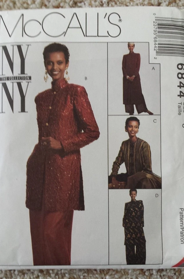 MCCALLS MISSES LINED JACKET TUNIC & PANTS PATTERN 6844 SIZE 8 - Image 1 of 1