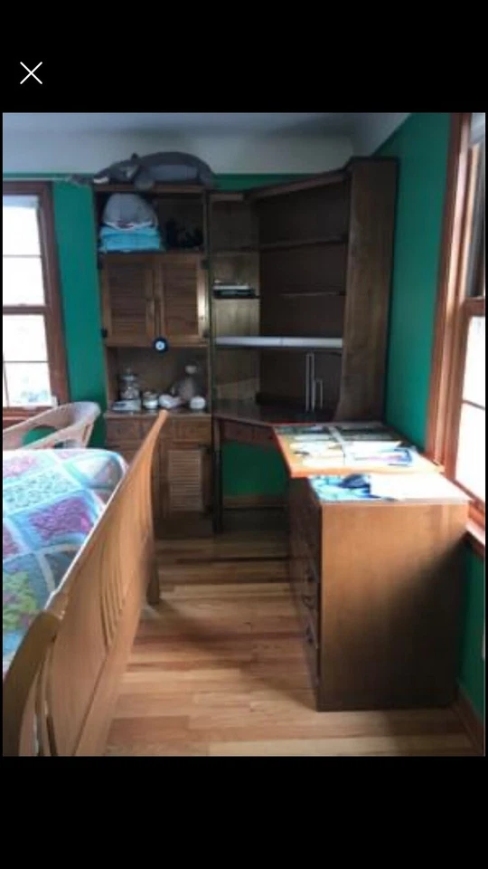 Ethan Allen 5-piece maple bedroom set w/corner desk and bookshelf - Image 1 of 1