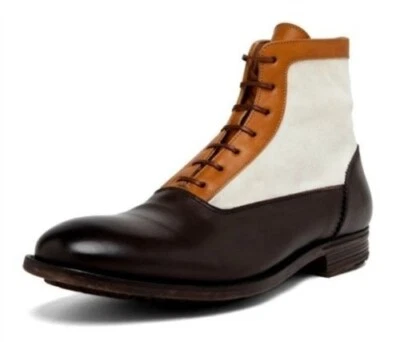 BOTA DE CUERO PARA HOMBRE, BOTA Y ZAPATOS HECHOS A MANO, ZAPATOS DE CUERO 7-8-9-10-11-12-13-14 Foto 1 de 4