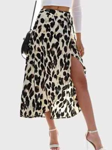 Leopard Drawstring Skirt - Picture 1 of 3