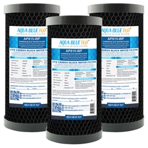 3X Whole House Water Filter Carbon Block 10"x 4.5" Replacement Filter - Picture 1 of 7