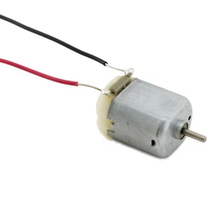 6V DC Motor with Wire Leads, 9,000 RPM, ⌀2mm Shaft (0.98" x 0.79" x 0.59" Body) - Picture 1 of 3