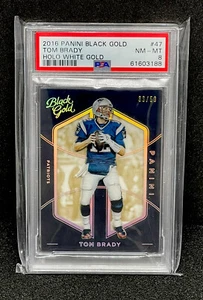 Tom Brady PSA 2016 Panini Black Gold Holo White Gold Graded PSA 8 NM-MT Patriots - Picture 1 of 4