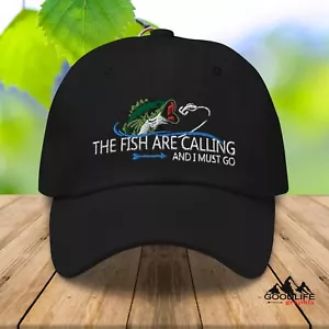 Bass Fish are Calling and I Must Go Fishing Baseball Cap Dad Hat for Men Women - Picture 1 of 32