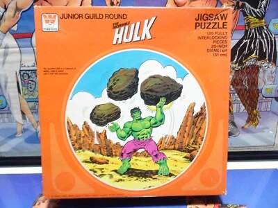 Vintage The Incredible Hulk Round Puzzle 1979 Whitman Complete 125 Pcs Complete - Image 1 of 4