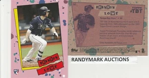 Brandon Lowe Tampa Bay Rays Topps 2019 retroceso Cyndi Lauper TBT 141 SP 518 RC - Imagen 1 de 3