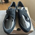 Clarks Somerset Black Suede Flat Shoes Size 6 Eur 395 Us 85 New