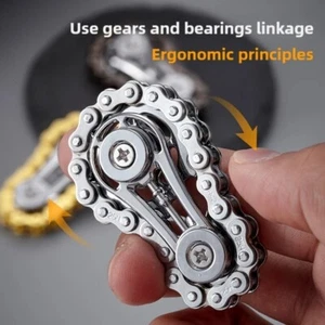 Metall Fahrrad-Kettenschaltung Handschmeichler Spinner-EDC Stressabbau Finger Kreisel Spielzeug - Bild 1 von 11