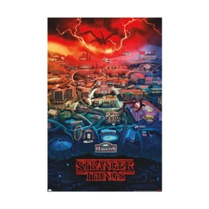 Lotto 2 poster STRANGER THINGS stagione 4 22x34 VECNA - 22305 HAWKINS - 22606 NUOVI - Foto 1 di 10