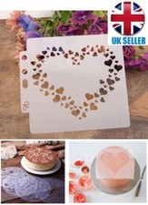 HEART LOVE CAKE STENCIL Mini heart Plastic Reusable DECORATION mould DIY