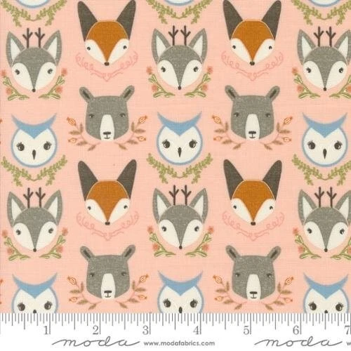 Moda Woodland Wonder de Gingiber 48392 18 cabezas de animales rubor ALGODÓN Foto 1 de 1