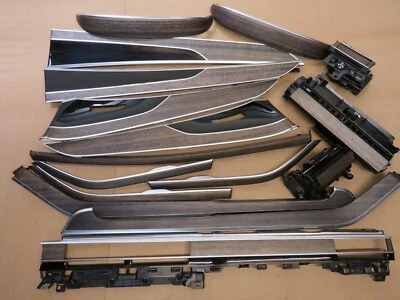 2019-2021 AUDI A8 S8 L NATURAL EUCALYPTUS GREY-BROWN FULL TRIM SET OEM 17866 - Image 1 of 4