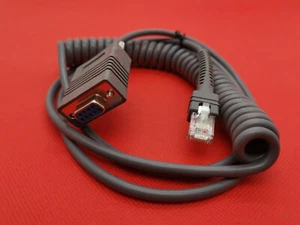 Motorola Symbol RS232 CBA-2208-RNC3 Scanner Barcode Gun COILED Cable 9ft New D42 - Afbeelding 1 van 3