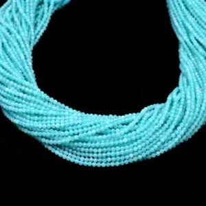 Ingrosso 2MM Amazzonite Micro Sfaccettata Tonda Gemma 10 Fili Perline Sciolte 12" - Foto 1 di 6