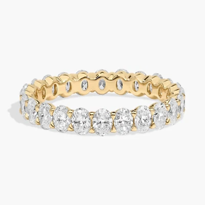 14K Solid Gold 2CTW Oval Diamond Wedding Ring, Lab Grown Diamond Wedding Band - Image 1 of 3