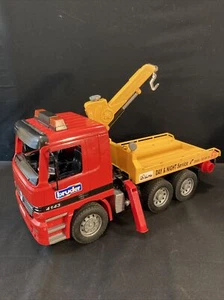 Bruder Day & Night Service Wrecker Tow Truck 19" Yellow & Red Germany 4143 - Picture 1 of 5