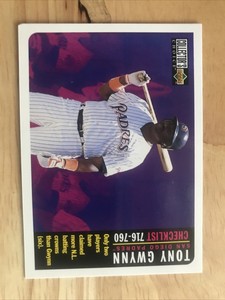1996 UD Collectors Choice Tony Gwynn Silver Signature Checklist #760 HOF Padres