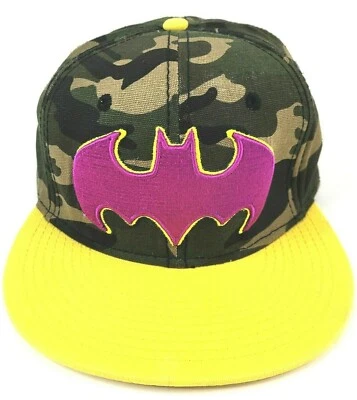 DC Comics Бэтмен Темный рыцарь камуфляж камуфляж фиолетовый и желтый резинке шляпа размер L/X - Изображение 1 из 4