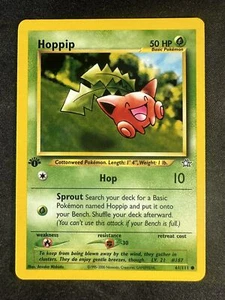Pokemon TCG 61/111 Hoppip Neo Genesis 1st Ed Common NM - Picture 1 of 2