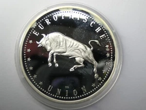  Medalla de Plata 20g Europa Adenauer & De Gaulle Bull Proof Rara Europa Alemania ONU - Imagen 1 de 7