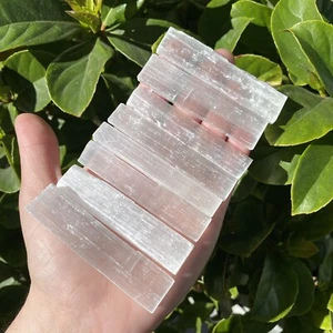 White Selenite Crystal Slices - Crystal Grids - Natural Raw Wands - 100 Gram Lot - Picture 1 of 8
