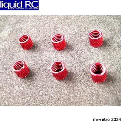 Hot Racing OF0202 Red Aluminum Fuel Line Retainers (6) - Image 1 of 4
