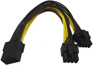 8 Pin Buchse to Dual 8Pin (6+2) Stecker Splitter Power Adapter Cable GPU Power C - Bild 1 von 5