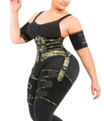 Entrenador de Cintura 3 en 1 Neopreno Recortador de Muslos Verde Ejército Entrenamiento Mezcla Cuerpo Escultor Foto 1 de 4