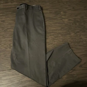 Brooks Brothers Advance Chino Clark Fit Cotton Pants Gray 36 x 32 Cotton Stretch - Picture 1 of 12