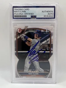 Max Clark Signed 2023 1st Bowman Draft Paper #BD-76 PSA/DNA Authenticated - Picture 1 of 2