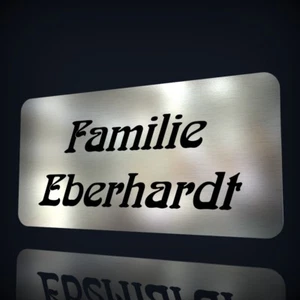 TARGA PORTA IN ACCIAIO INOX TARGHETTA NOME CAMPANELLO CON INCISIONE LASER A RICHIESTA - Foto 1 di 3