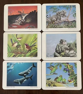Set of 6 Vintage Jason Placemats 1986 WWF World Wildlife Fund Endangered Species - Picture 1 of 12