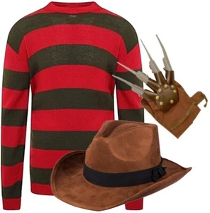 SOMBRERO DE JUMPER SOMBRERO Y GARRAS DE HALLOWEEN PARA HOMBRE PESADILLA ON ELM STREET FREDDY KRUEGER - Imagen 1 de 5