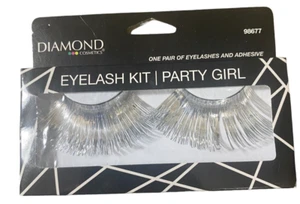 Faux Eyelashes DIAMOND COSMETICS Silver Party Girl Kit Adhesive #98677 - Picture 1 of 3