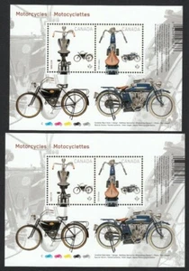 SIZE VARIETY = MOTORCYCLES = Regular & fr UnCut Sheet Canada 2013 #2646, 2646i - Foto 1 di 3