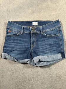 Hudson Denim Jean Shorts Womens 27 Blue Cuffed Low Rise Flap Pocket Hampton - Picture 1 of 11